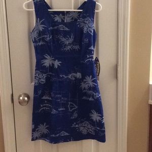 Small Palmwave Hawaii Blue Palm tree dress NWT NEW